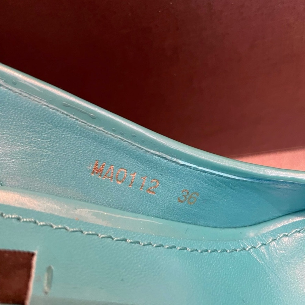 Louis Vuitton Aqua Blue Wedge Sandals - Picture 5 of 6